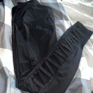 leggings mesh see thru on the side
